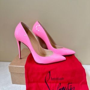 Christian Louboutin Pigalle Pink Patent Leather Heels Size 39